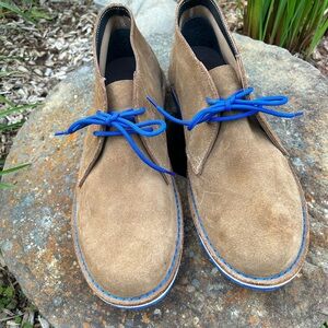 Veldskoen Heritage Tan Suede Chukka Boots Blue Mens Size 11